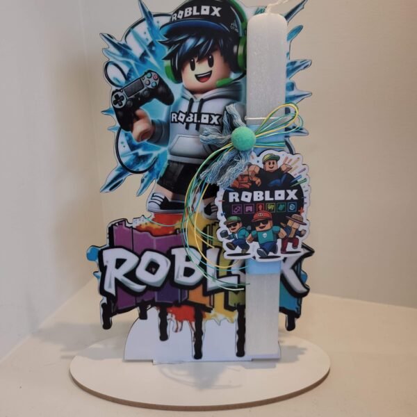 Πασχαλινή Λαμπάδα "Roblox" με σταντ