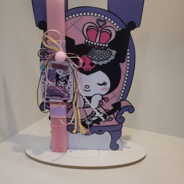 Πασχαλινή Λαμπάδα "Kuromi" με σταντ